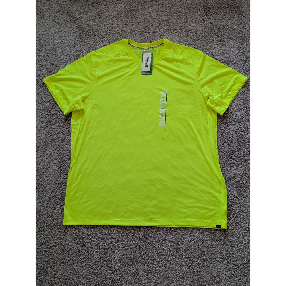 Duluth Mens Dry On The Fly Standard Fit SS Crew Shirt Size 2XL NWT Safety Yellow